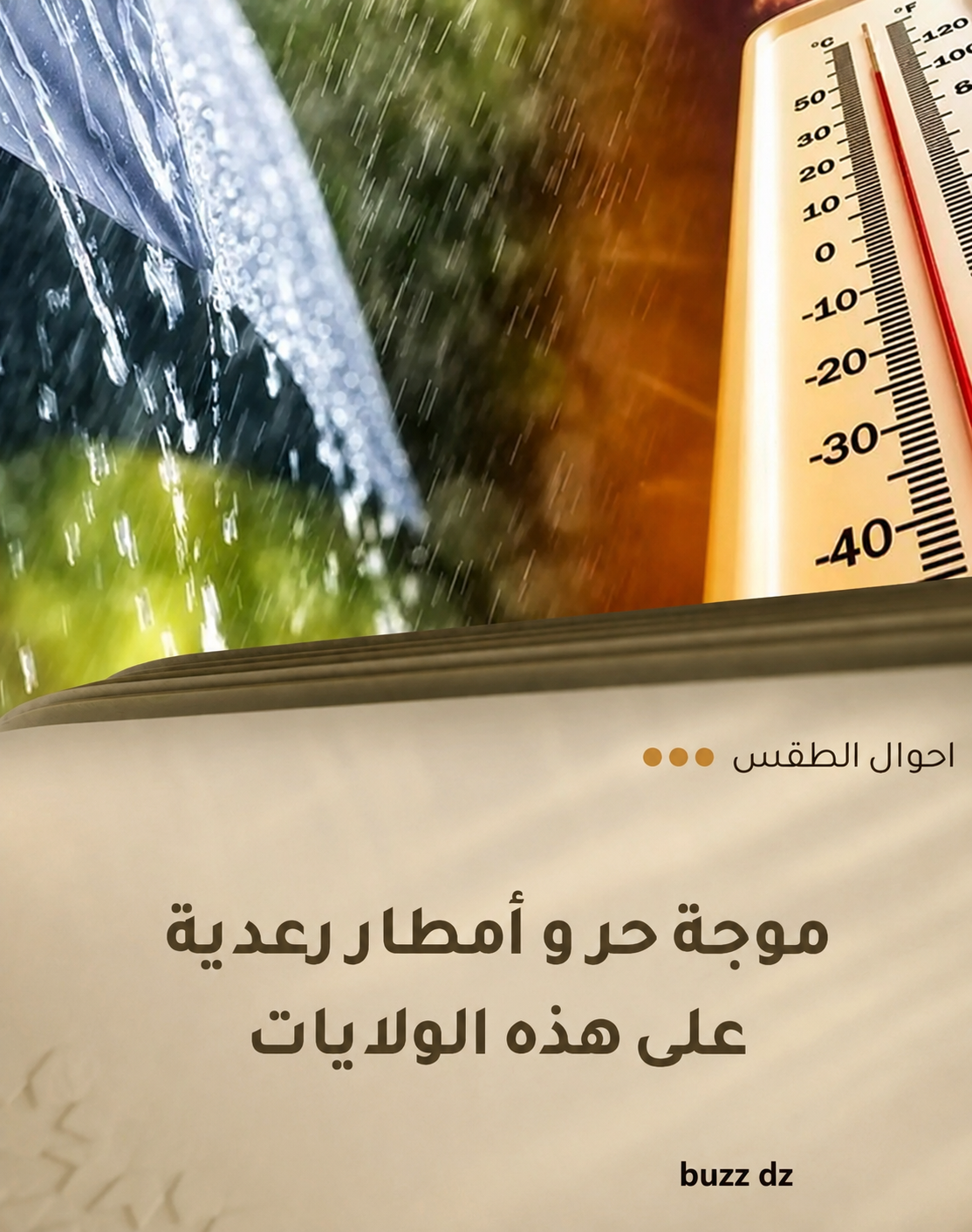 #أحوال_الطقس 🌦️🇩🇿 🔴 تنبيه جوي مهم ليوم السب