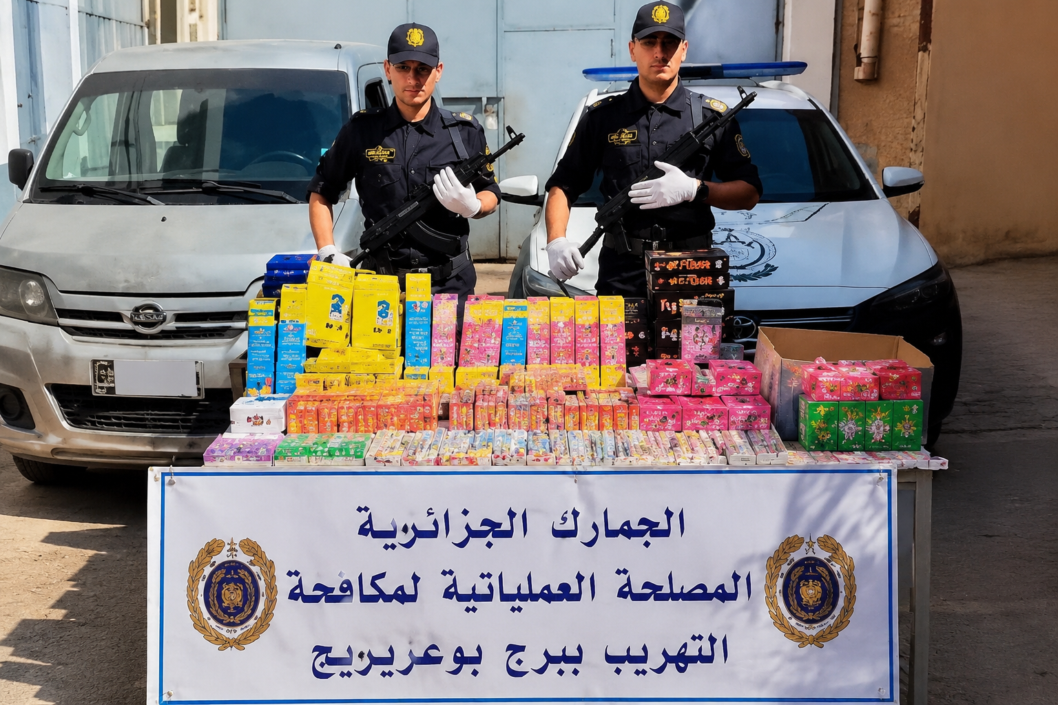 حجز كمية معتبرة من المفرقعات والألعاب النارية ببرج بوعريريج