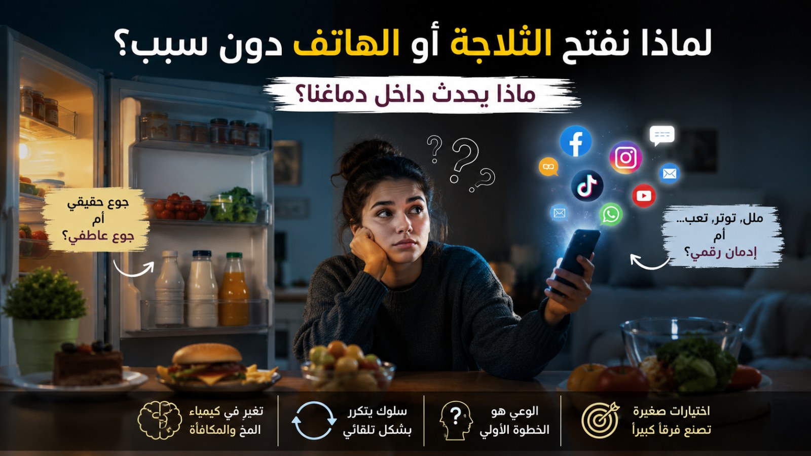 لماذا نفتح الثلاجة أو الهاتف دون سبب؟ ماذا يحدث داخل دماغنا؟