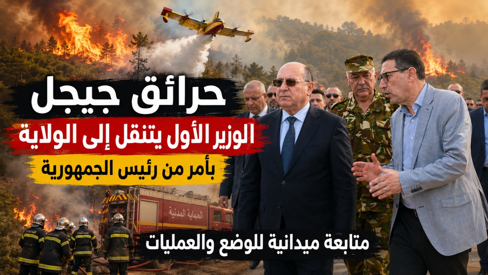 حرائق جيجل.. الوزير الأول يتنقل إلى الولاية بأمر من رئيس الجمهورية لمتابعة الوضع ميدانيًا