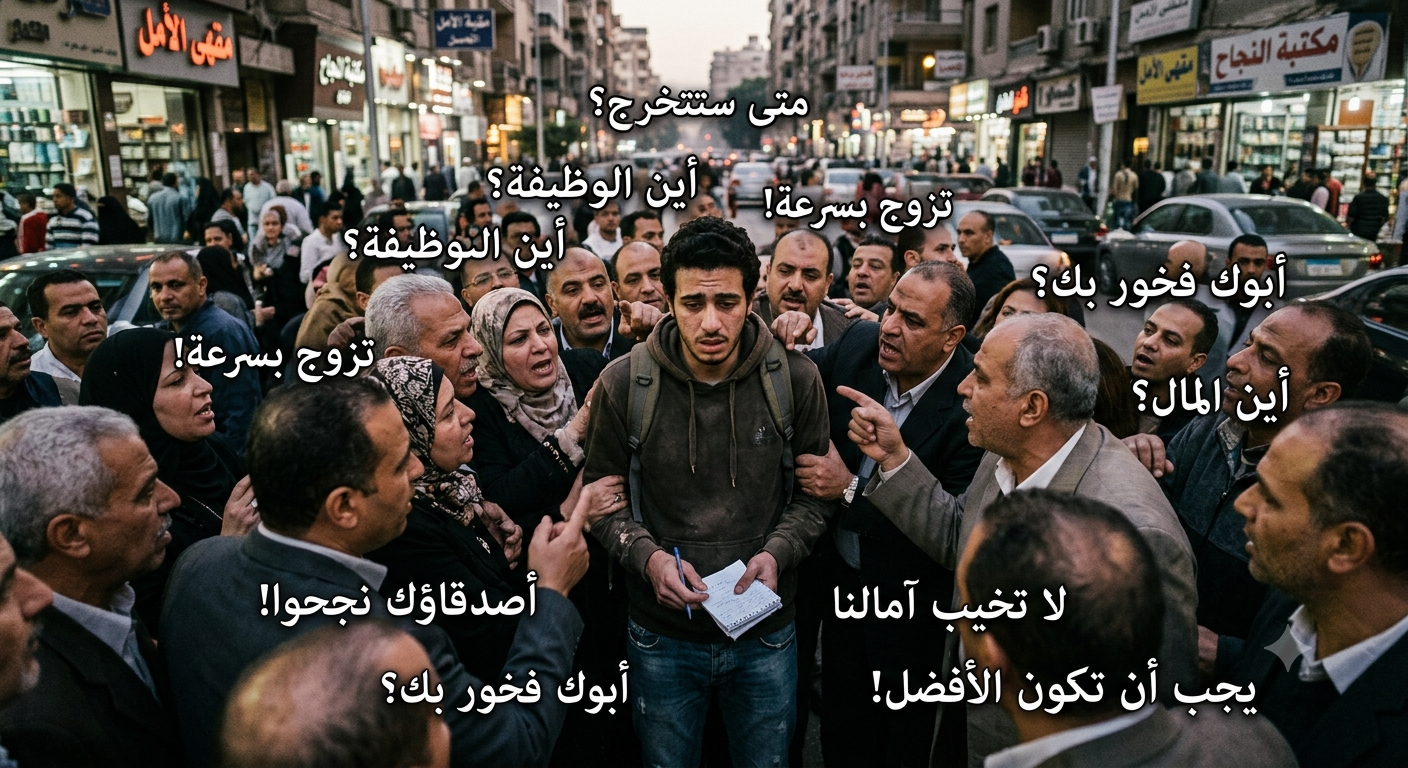 ضغط المجتمع على الشباب