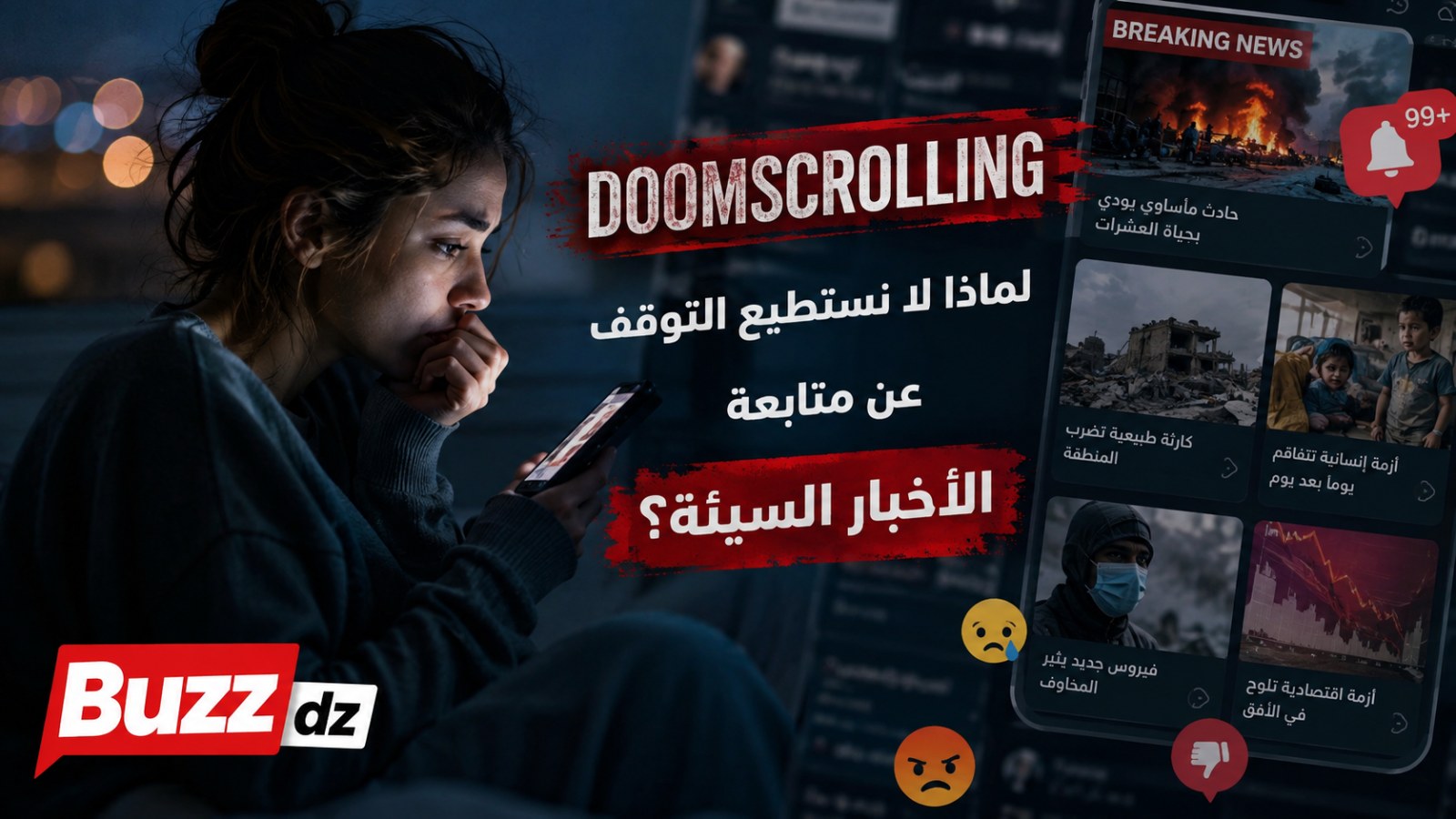 Doomscrolling.. لماذا لا نستطيع التوقف عن متابعة الأخبار السيئة؟