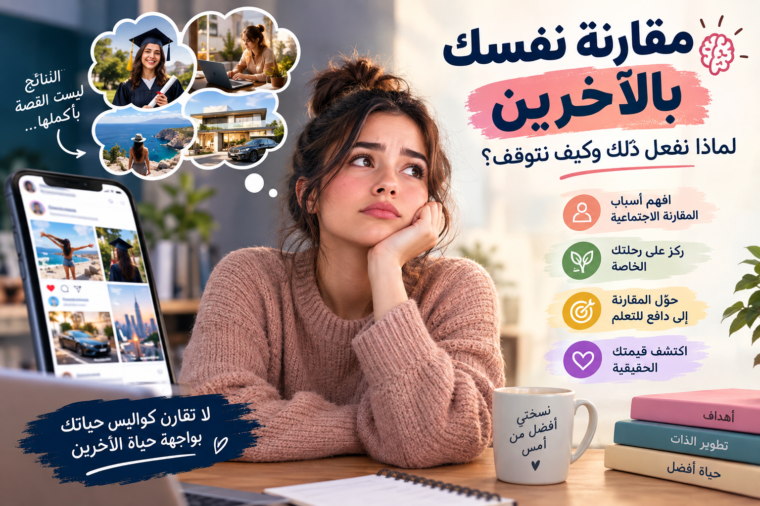 🧠 مقارنة نفسك بالآخرين: لماذا نفعل ذلك وكيف نتخلص من تأثيرها؟