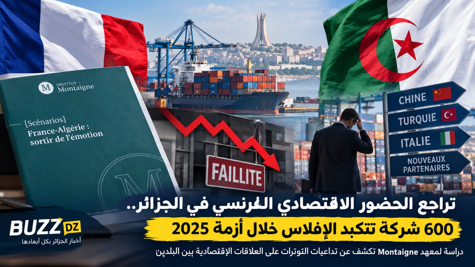 تراجع الحضور الاقتصادي الفرنسي في الجزائر.. 600 شركة تواجه الإفلاس خلال أزمة 2025